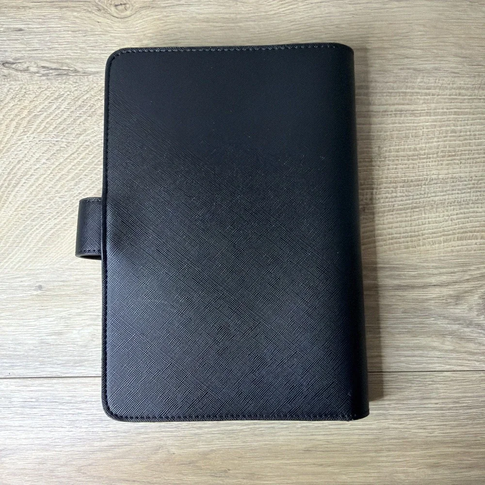 Notiq Portfolio Black MM1 Nomi Ringless Agenda Wallet Planner Cover‎ Organizer